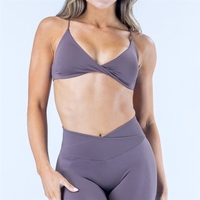 Bra Yoga Seamless Cross-Border, Ketat, Cepat Kering, untuk Lari dan Fitness, Desain Cross-Back untuk Bersepeda Outdoor