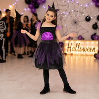 Costume d'unicorn pour enfants Halloween Echo, robe noire avec bandeau, fête de carnaval, cosplay, costume de film TV pour filles