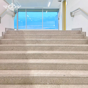 Dalles de pierre calcaire Granitello sur mesure GOLDTOP, finition mate naturelle, découpées sur mesure, pour mur d'accentuation intérieur de villa de luxe - Product Image 2