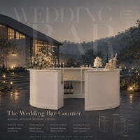 Comptoir de bar moderne avec armoire de rangement pour restaurant et hôtel, station de bar à café ronde en bois sur mesure pour usage commercial