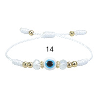 Bracelet tressé ajustable CYNYA, best-seller, avec œil maléfique en cristal et strass, pour garçons et filles, mode, haute qualité