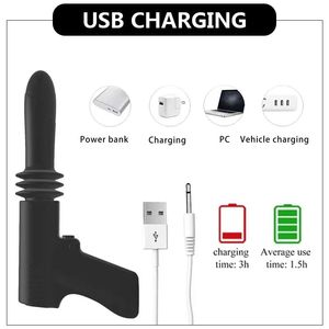 ไวเบรเตอร์ซิลิโคนสำหรับผู้หญิงอวัยวะเพศชายปลอมของเล่นนวดรูปปืนการสำเร็จความใคร่ด้วยตนเองดีไซน์ใหม่ - Product Image 5