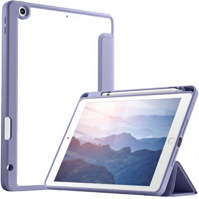Wholesale Leather Magnetic Flip Case for iPad 9th Generation 10.2 Inch 8th 7th Gen Tablet Cover with Clear Back Pen Slot