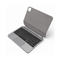 Étui de clavier magnétique flottant en aluminium de qualité supérieure pour iPad Pro 11 pouces M4 M5 avec pavé tactile sans fil rétroéclairé et support réglable