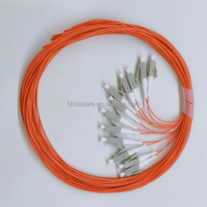 Cables de Fibra Óptica con Logotipo Personalizado, Longitud de Embalaje Personalizada, 12 en 1, 12 Hilos, Cable LC, Revestimiento Naranja LSZH - Product Image 1