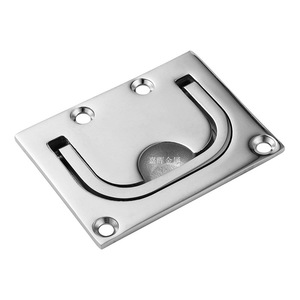 Stainless Steel Hatch Cover Handles Square Floor Clips For Marine <b>Yacht</b> Rv Deck Pull Rings Db003 - Product Image 3