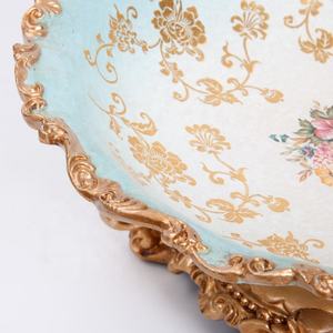 <span class=keywords><strong>Maison</strong></span> Hôtel Vaisselle 6 Pièces Ensemble Elégant Rond Bleu Collations De Légumes <span class=keywords><strong>Assiette</strong></span> De Fruits - Product Image 5