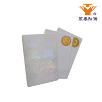 Film autocollant holographique transparent pour lamination de pochettes et cartes