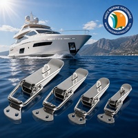 Serrure à bascule en acier inoxydable 72x16mm Boîte à outils Poignée Loquet à ressort Armoire électrique Navire Yacht Bateau Matériel
