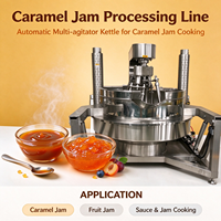Mélangeur de cuisson industriel automatique à gaz pour la fabrication de sauce caramel et de confiture, équipement de cuisine professionnel