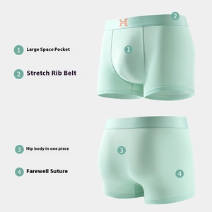 Nouveau Sous-vêtement <span class=keywords><strong>Homme</strong></span> d'Été Taille Mi-Haute en Soie Glacée, Slips, Strings en <span class=keywords><strong>Dentelle</strong></span>, Boxers Courts et Shorts de Sport Unis <span class=keywords><strong>pour</strong></span> <span class=keywords><strong>Homme</strong></span> de Haute Qualité - Product Image 4
