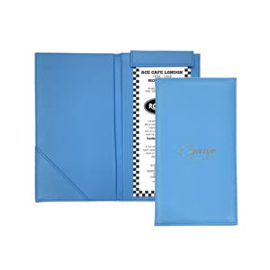 Presentador de Comandas de Cuero Azul de Alta Calidad, Personalizado para Restaurantes, Porta Comandas, Porta Facturas - Product Image 1