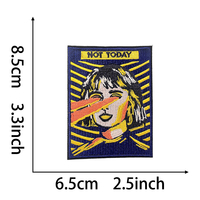 Patch brodé personnalisé Dollar thermocollant à coudre pour chapeaux, vêtements, sacs, logo DIY, ODM, OEM, vente en gros, décoration