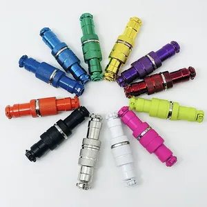 Custom Multi Colors Electroplated coated GX16 IP55 waterproof mouse and keyboard connector gx16 3pin plug
