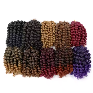 Extensiones de Cabello Sintético para Mujeres Negras, Cabello Rizado en Espiral, Trenzas de Cabello Rizado Corto, Trenzas Rizadas con Rebote, Extensiones de Cabello <span class=keywords><strong>Trenzado</strong></span> - Product Image 5