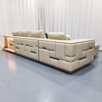 Canapé d'angle en cuir véritable JM Modern 3460x1930x640mm |   Utilisation dans le salon |   Haute gamme |   Vente en gros |   Gonflable Non