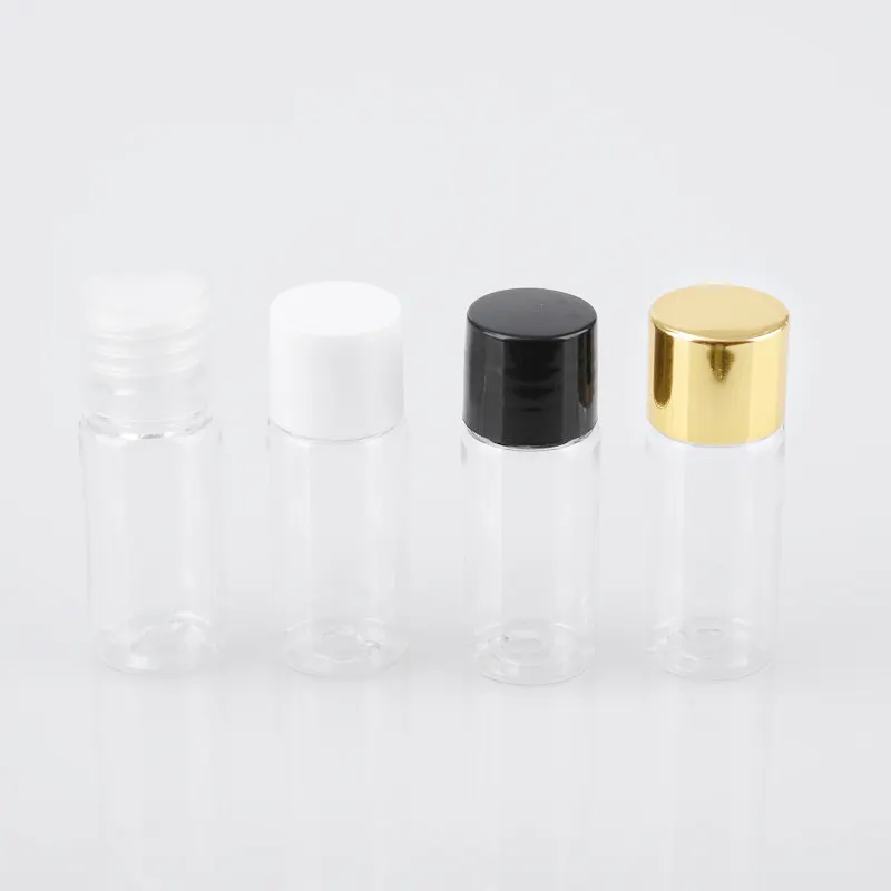 10mlの小さな空の透明な小さなボトル化粧品包装容器プラスチックボトルスクリューカバートナーサンプルボトル