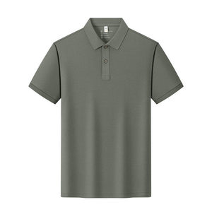 Polo de Color Sólido, 230g, Poliéster, Absorbente de Humedad, Uso Diario, Manga Corta, con Cuello, Ropa de Trabajo, Personalizable - Product Image 2
