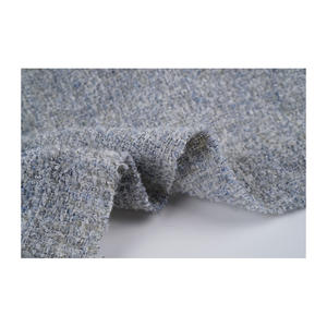 Tissu en tweed fantaisie de qualité supérieure fabriqué en Corée, gris-bleu pâle, tissage fantaisie métallisé, OEM & ODM, textile tissé sur mesure - Product Image 5