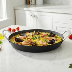 Sartén <span class=keywords><strong>para</strong></span> <span class=keywords><strong>Paella</strong></span> de Acero al Carbono de 14 Pulgadas/35 cm, Diseño Exclusivo de Fábrica, Compatible con Inducción, Estilo Americano - Product Image 2