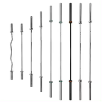 1.2m1.5m1.8m2.2m Barre d'haltères en acier inoxydable réglable barre d'haltères barre droite barre de pliage