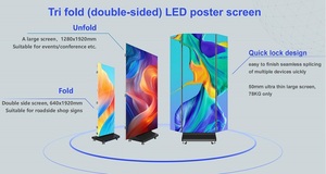Wondershine p1.53 trong nhà/ngoài trời LED hiển thị trifold LED Poster màn hình cho trung tâm mua sắm cửa hàng bán lẻ & thang máy quảng cáo - Product Image 4