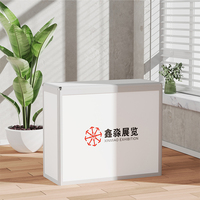 Table pliante modulaire en aluminium pour stand d'exposition, comptoir portable pour salon professionnel