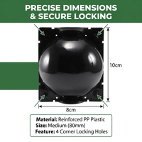 Pot de bouturage à haute pression en PP, taille moyenne, diamètre 80 mm, pour greffage et propagation des plantes, jardinage