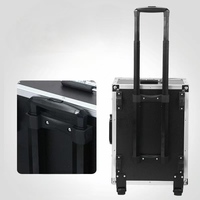 Chariot à roulettes en alliage d'aluminium, boîte à outils portable antichoc, grande capacité pour les travaux en extérieur