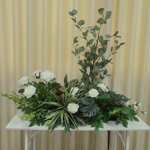 Meilleures ventes : Composition florale artificielle verte en soie, style fleurs séchées, pour centres de table de mariage et décorations de table - Product Image 5