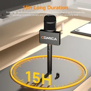 Microphone sans fil portable <span class=keywords><strong>COMICA</strong></span> Revo S, microphone professionnel pour interview, microphone pour reporter pour smartphone, pour interview et diffusion en direct - Product Image 5