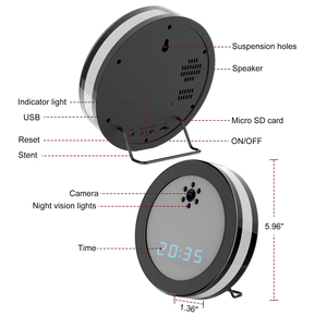 Đồng Hồ Để Bàn Mini <span class=keywords><strong>Camera</strong></span> Quay Video <span class=keywords><strong>Camera</strong></span> WIFI Đồng Hồ Điện Tử Không Dây <span class=keywords><strong>Camera</strong></span> Giám Sát Từ Xa Cho Bé DV - Product Image 2