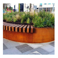 Pot de fleurs en acier corten pots de fleurs jardinières en acier pot de plantes en acier plateau