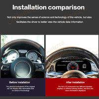 Tableau de bord numérique Carplay pour Audi R8 2007~2015, écran LCD du combiné d'instruments, cockpit virtuel, panneau d'instruments numérique, unité centrale