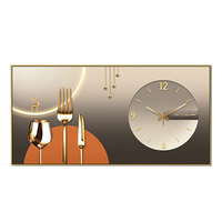Horloge moderne restaurant mur salon lumière luxe cristal porcelaine peinture chambre décoration peinture cadre peinture