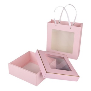 Rectangle Gift Box with clear Lid Collapsible Gift <b>Boxes</b> Candle Set Gift Box Baby Shower Gift Box with Transparent Window - Product Image 5