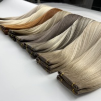 Extensions de cheveux humains vierges russes 2026 Hot Butterfly Weft Double Drawn Genius Invisible Thin Seamless