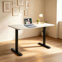 Base de bureau électrique réglable en hauteur, moderne, pour position assise ou debout, avec cadre métallique extensible, multi-usages