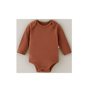 Body per Bambini <span class=keywords><strong>in</strong></span> <span class=keywords><strong>Cotone</strong></span> Tinta Unita Personalizzato con Basso MOQ, Abbigliamento Autunnale per Neonati e Bambini, Tutina Dolce per Ragazzi e Ragazze - Product Image 4
