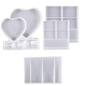 Moule en Silicone personnalisé cœur amour, carré et Rectangle, pour moulage de résine, pour cadre de Photo en Silicone