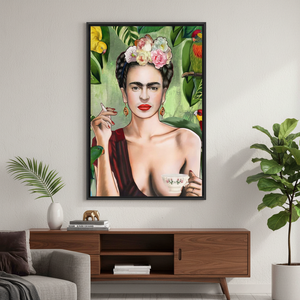 Printed Canvas Wall Decor - Frida Birds Jungle Scene,<b>BLACK</b> <b>FRAMED</b> CANVAS - Product Image 3