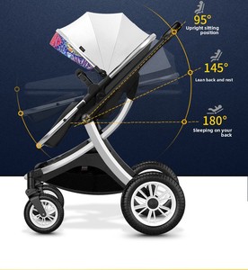Poussette haute pour bébé avec siège réversible |   Système de voyage pliable et léger |   Siège auto, absorption des chocs et pare-soleil - Product Image 6