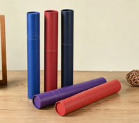 Boîte cylindrique écologique en gros pour thé, vin, emballage cadeau haut de gamme, tube en papier avec logo imprimé personnalisé