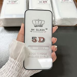 <span class=keywords><strong>Precio</strong></span> de fábrica 5D Protector de pantalla de vidrio templado para iPhone 16 Plus 15 <span class=keywords><strong>Pro</strong></span> <span class=keywords><strong>Max</strong></span> 14 <span class=keywords><strong>Pro</strong></span> Teléfonos móviles 9H Película protectora de vidrio - Product Image 2
