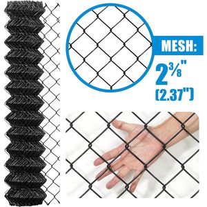 Fencer <b>Wire</b> Chain Link <b>Mesh</b> 2-3/8 Inch Diamond Black Vinyl Coated Galvanized Steel Fence Fabric for Outdoor Use - Product Image 5