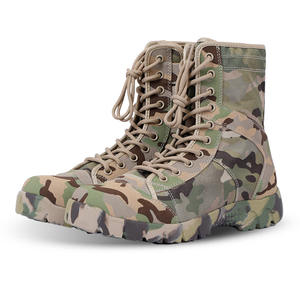 Sepatu bot taktis kamuflase untuk pria, sepatu bot taktis kamuflase mendaki luar ruangan tahan air bahan bulu domba termal - Product Image 2