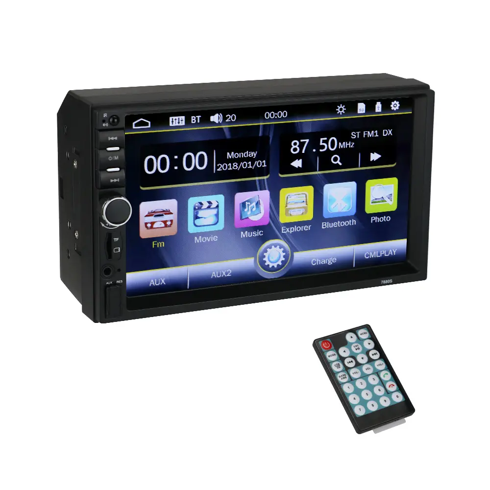 Factory Direct Supply 7inch 2din Car Stereo Video DVD Radio Player with BT Mirror Link USB Remote Control