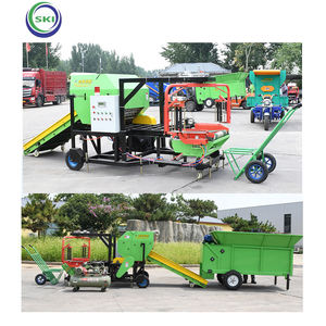 Regroupement et revêtement de tiges de maïs d'alimentation Machine intégrée Stockage vert Herbe fourragère Broyage Revêtement circulaire sec et humide - Product Image 3