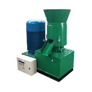 E.P Automatic Homemade Small Scale Sawdust Straw Straw Chips Grass Fuel Biomass Flat Die Wood Pellet Press Mill Machine