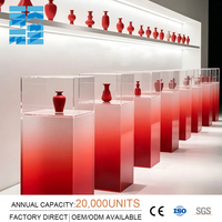 Présentoir de Vitrine de Magasin de Vêtements Moderne Personnalisé en Acrylique Écologique à Couleurs Dégradées, Autoportant, OEM